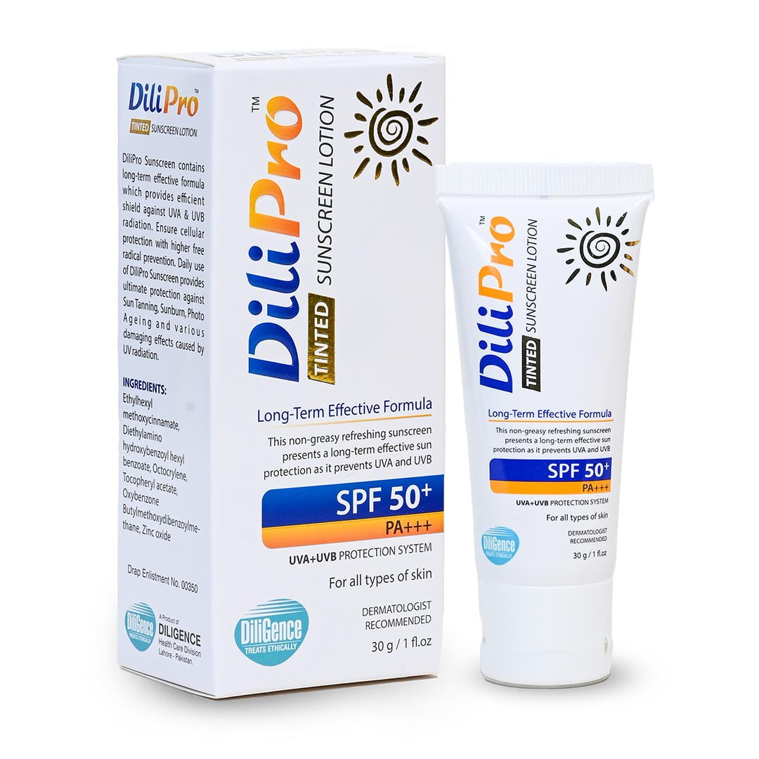 Dilipro Tinted Sunscreen SPF 50+  - Diligence Pharma